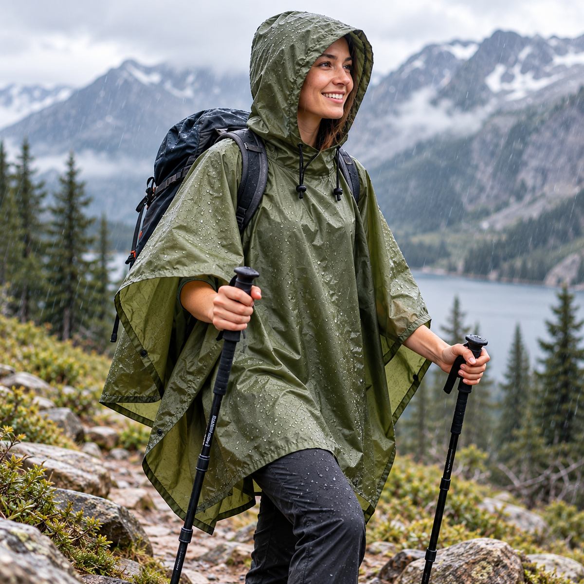 Compact Rain Poncho