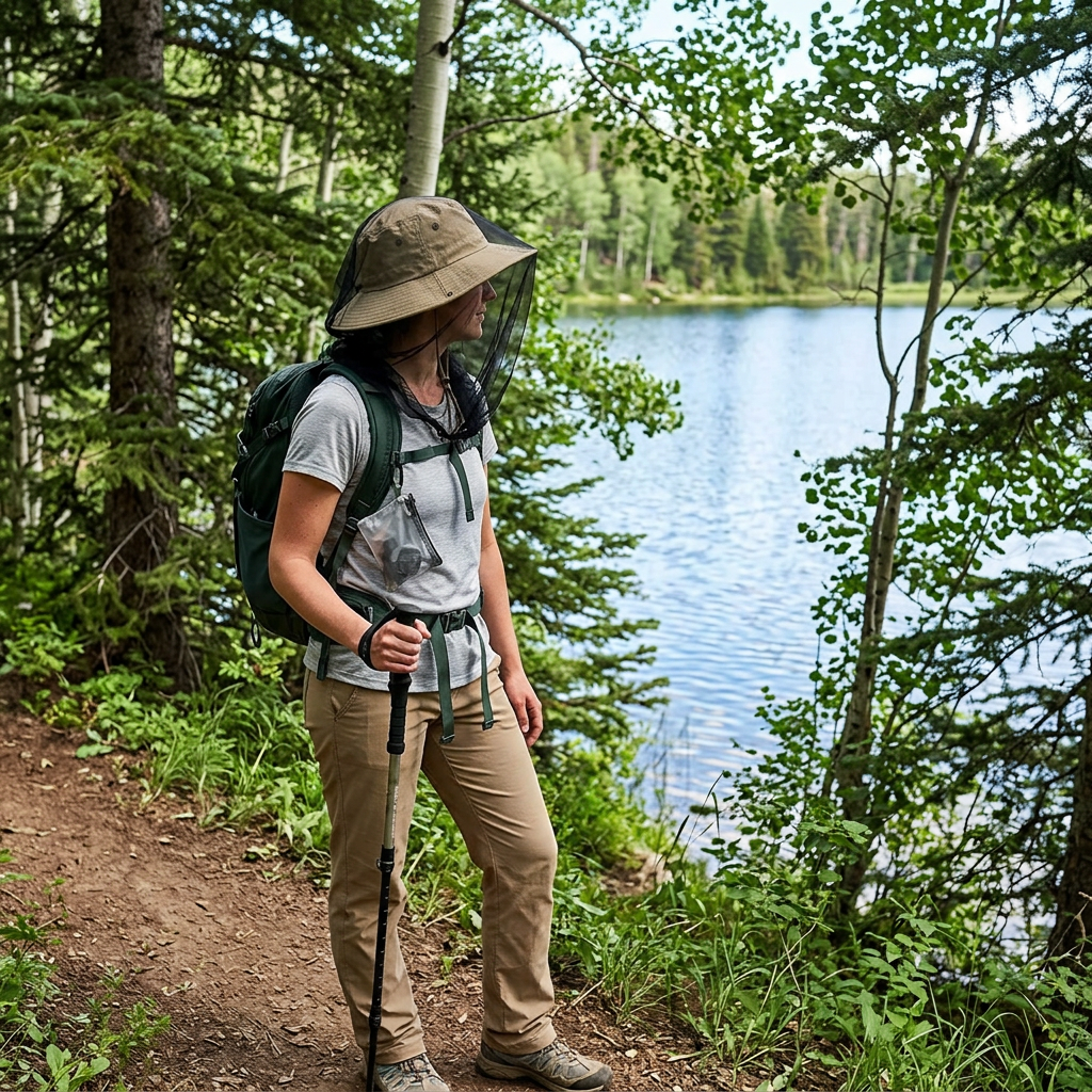 Packable Insect Head Net - Lifestyle